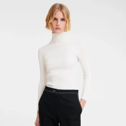 Discount Getailleerde Trui Met Hoge Kraag Tops en Blouses|Tricotkleding