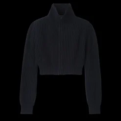 Outlet Kort Vest Met Ritskraag Tops en Blouses|Tricotkleding
