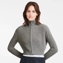 New Kort Vest Met Ritskraag Tops en Blouses|Tricotkleding