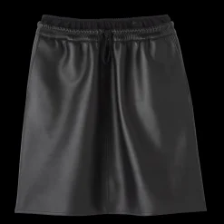 Hot Korte Leren Rok Met Riempatch Jurken en Rokken