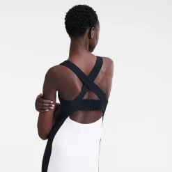 Discount Lange Jurk Met Riempatch Jurken en Rokken
