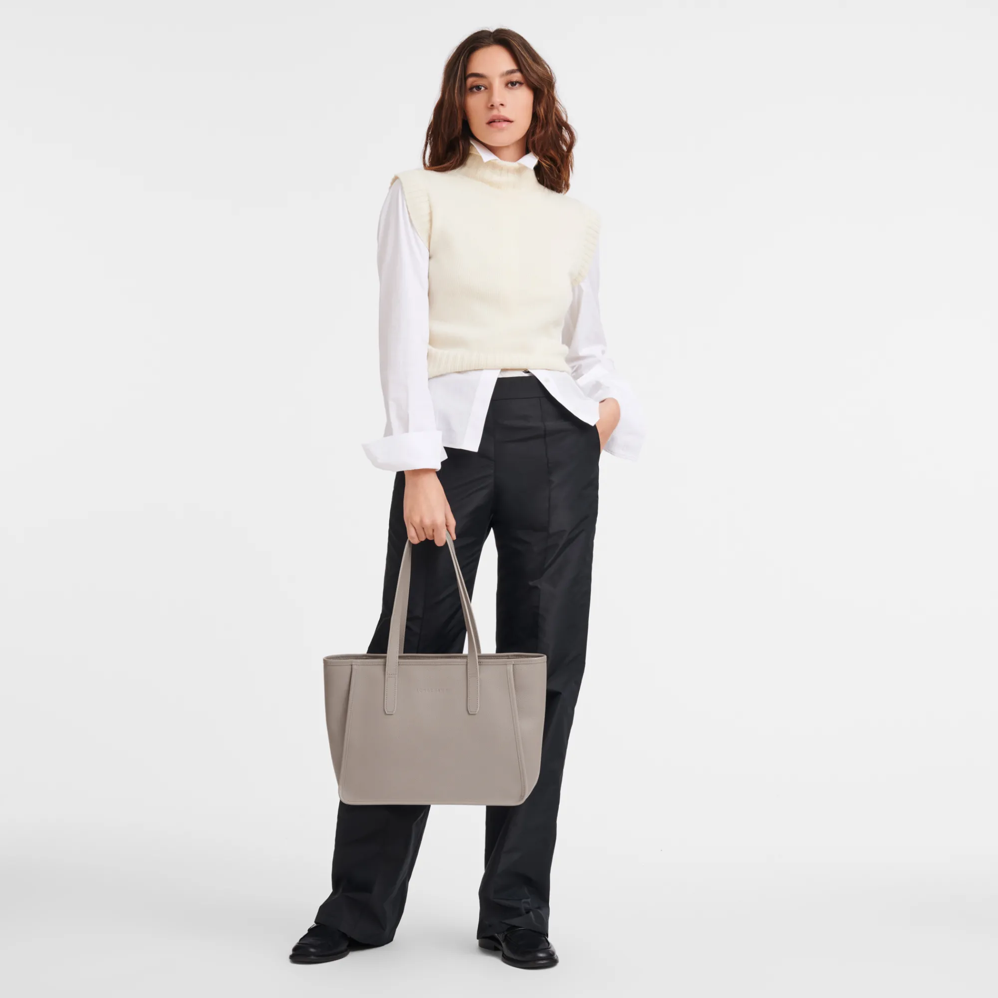 Discount Le Foulonné Shopper L Schoudertassen|Leren tassen