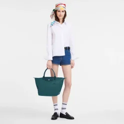 New Le Pliage Green Tas Met Handgreep Aan De Bovenkant M Le Pliage M|Le Pliage Green