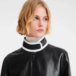 Leren Korte Blouson Mantels en Jack
