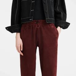 Outlet Leren Rechte Broek Broeken & shorts