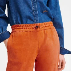Discount Leren Rechte Broek Broeken & shorts