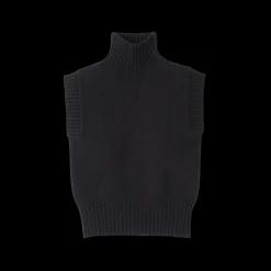 Clearance Mouwloze Trui Met Hoge Kraag Tops en Blouses|Tricotkleding
