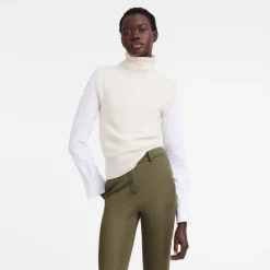 Clearance Mouwloze Trui Met Hoge Kraag Tops en Blouses|Tricotkleding