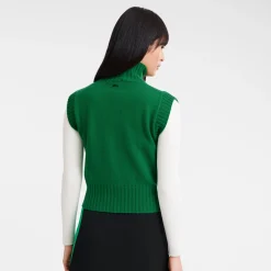 Outlet Mouwloze Trui Met Hoge Kraag Tops en Blouses|Tricotkleding