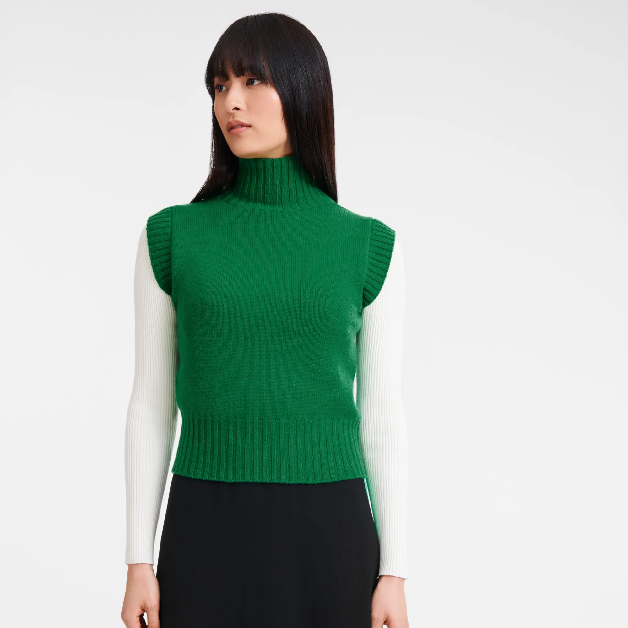Outlet Mouwloze Trui Met Hoge Kraag Tops en Blouses|Tricotkleding