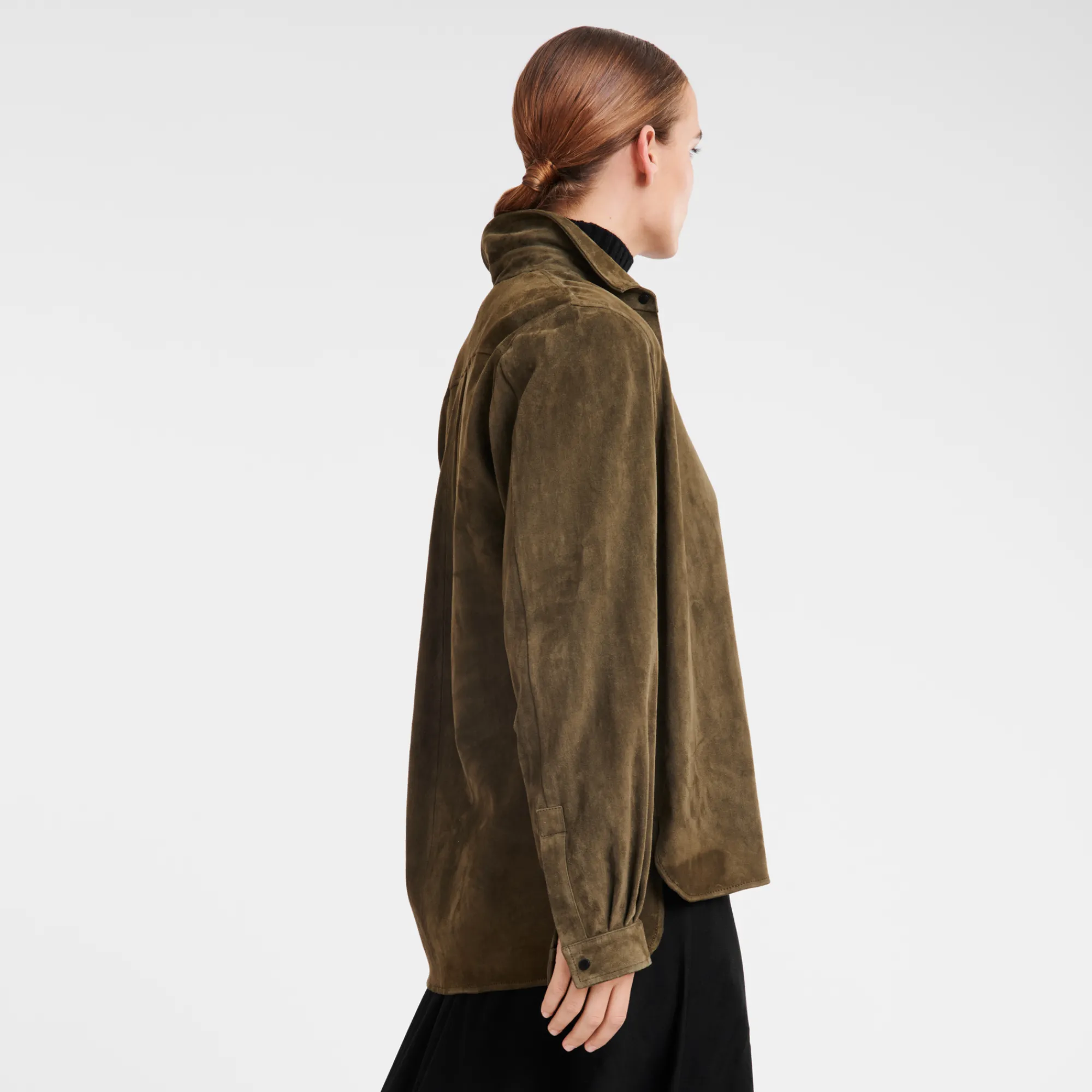 Discount Recht Leren Overhemd Tops en Blouses