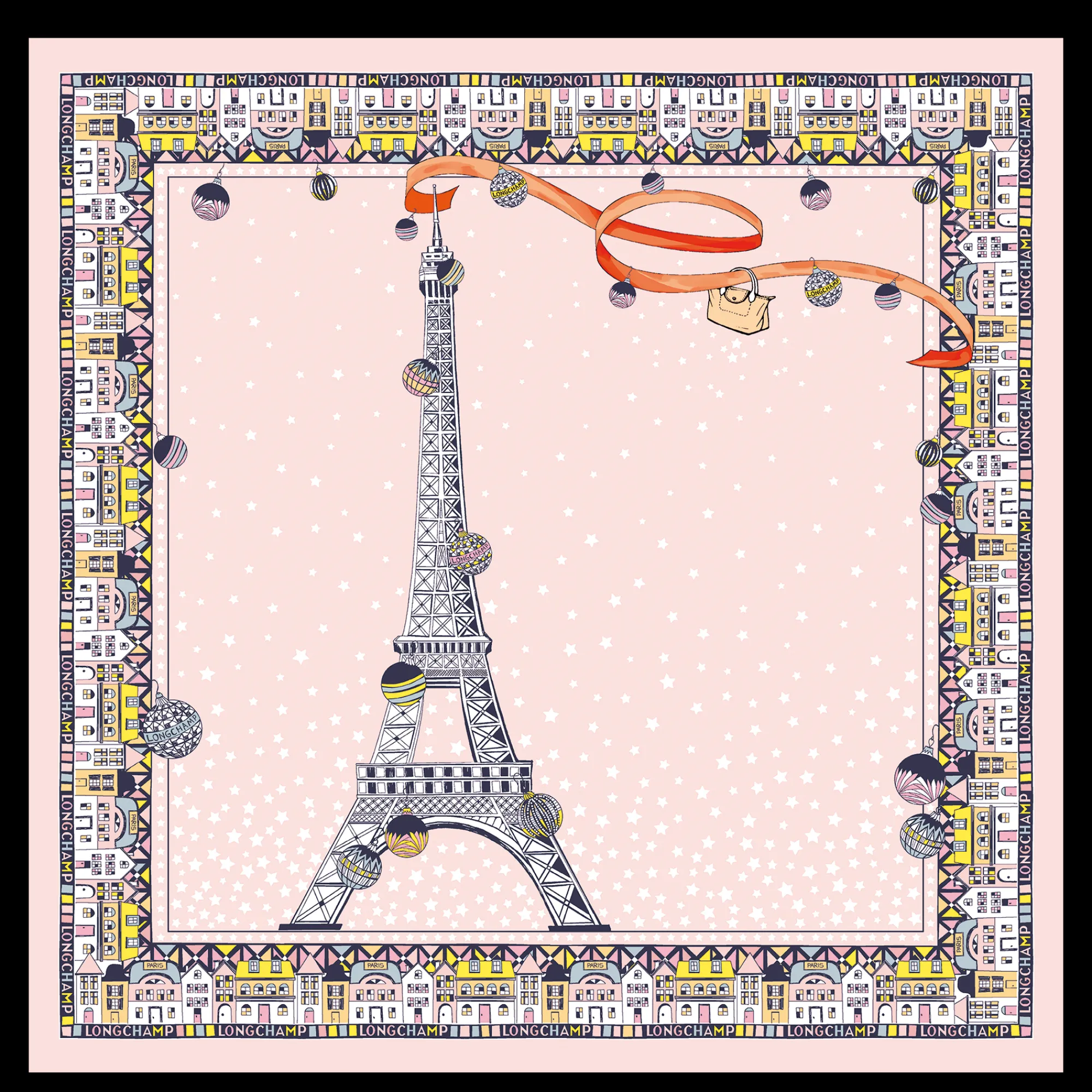 Hot Tour Eiffel Noël Zijden Sjaal 50 Zijden sjaals